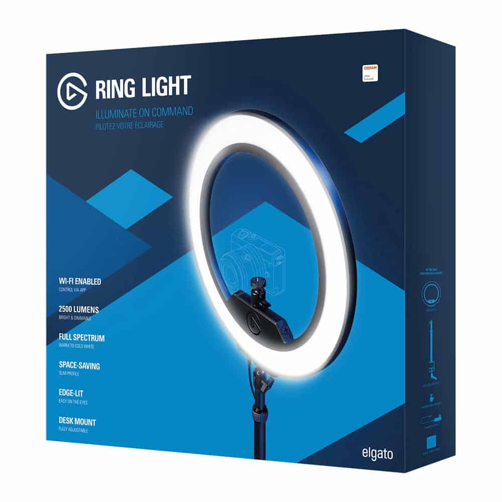 (image for) Elgato Premium Edge-lit Wi-Fi Enabled Studio Ring Light (2020)